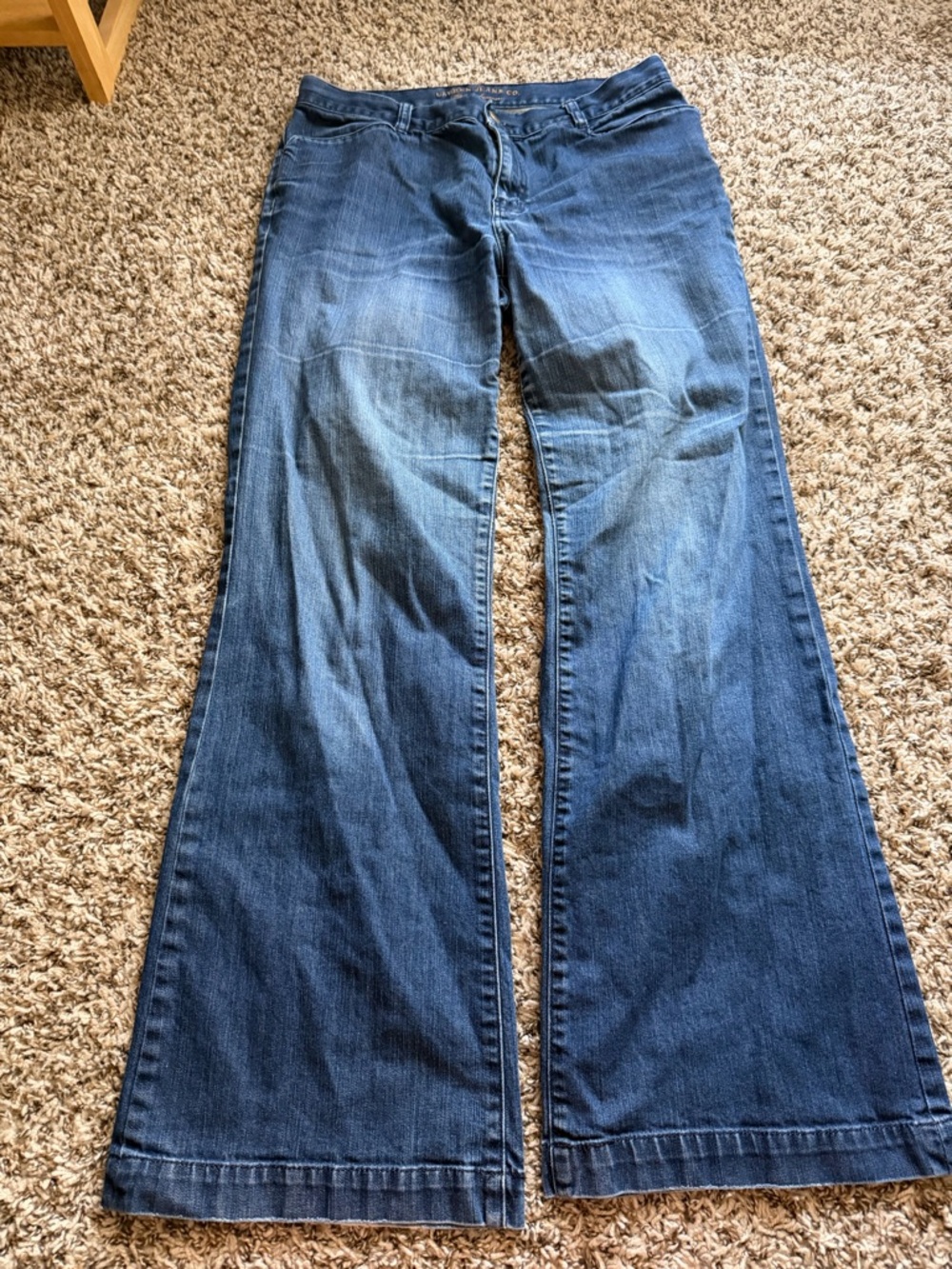 Ralph Lauren Blue Flared Wide-Leg Jeans